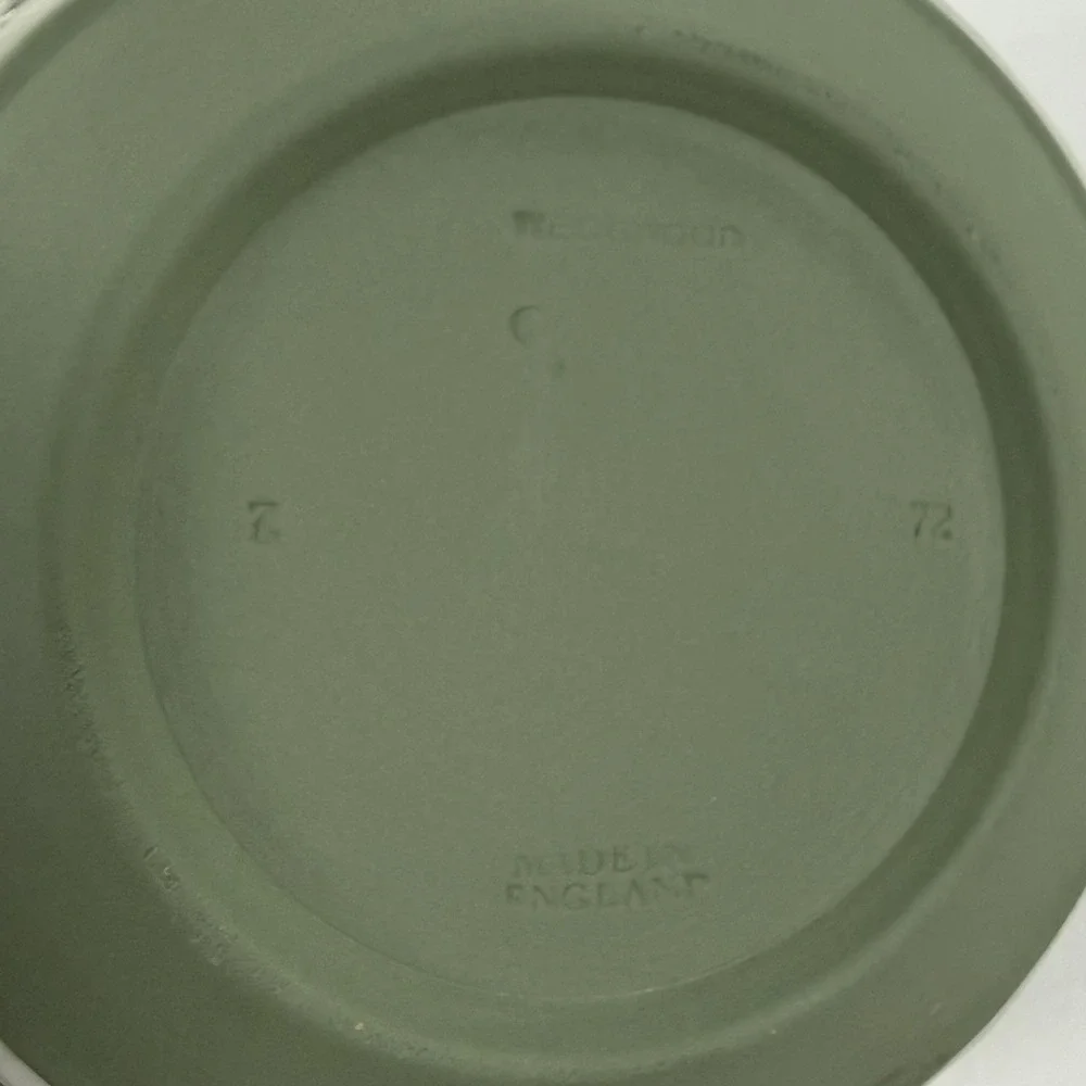 Vintage Wedgwood Sage Green Jasperware Bowl 5